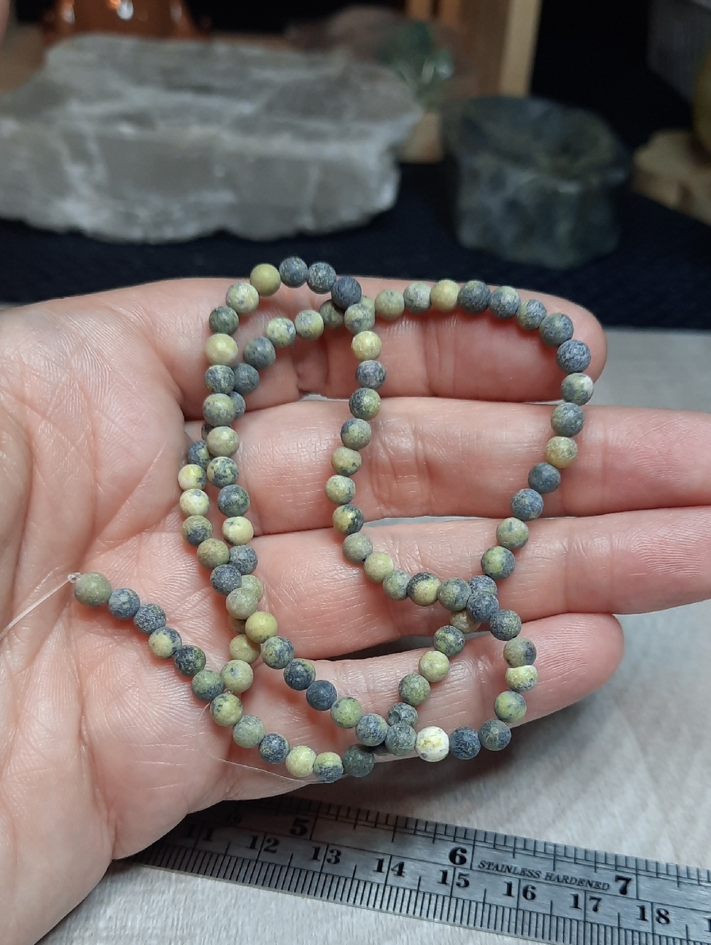 4mm Matte Yellow Serpentine Bead Strand - 15" #5